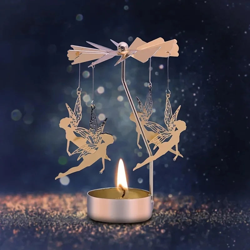 TwinkleFlame | Rotating Candle Holder for Special Occasions