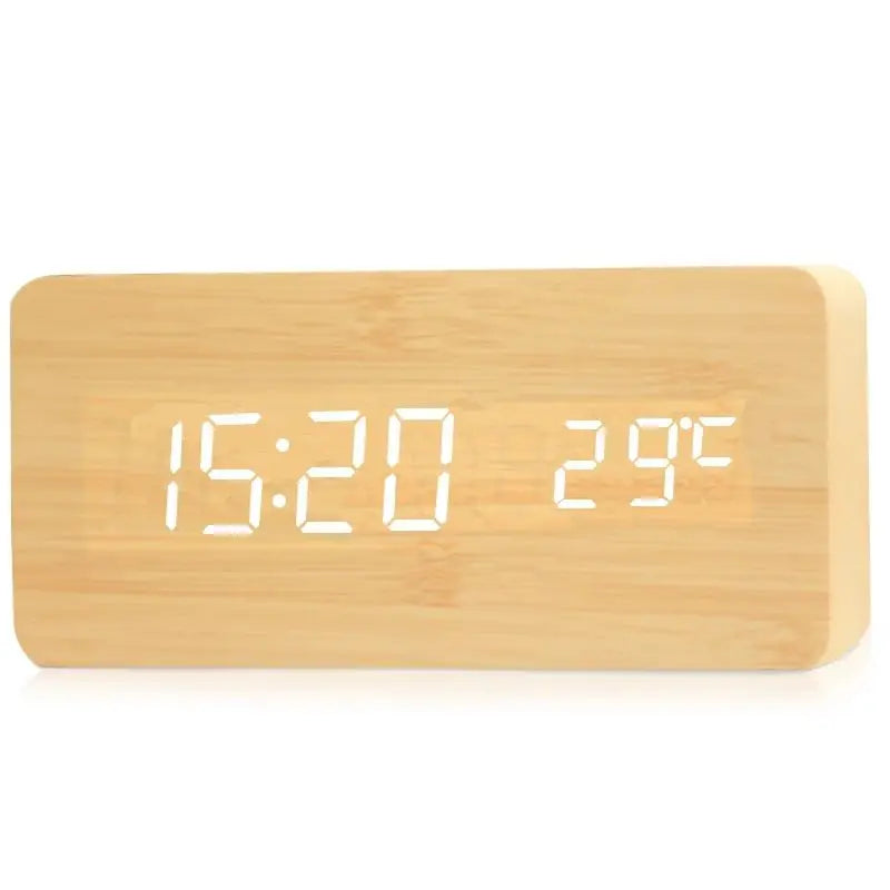 WoodLume | Wooden Alarm Clock with LED Digital Display