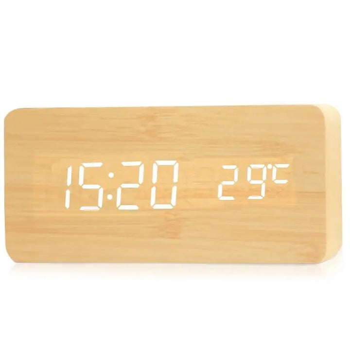 WoodLume | Wooden Alarm Clock with LED Digital Display