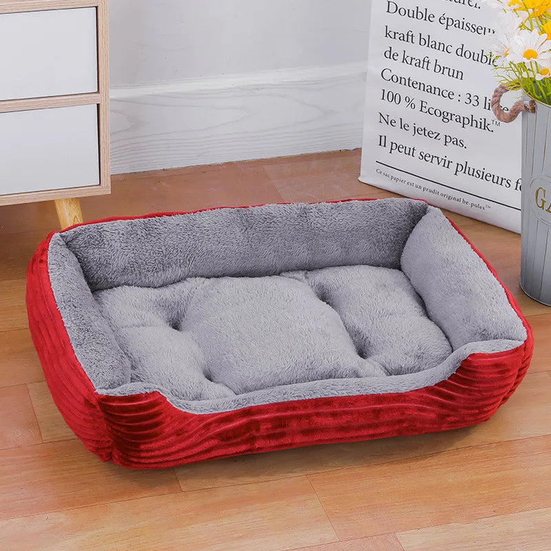 Winter Soft Warm House for Dogs - Color Square and Waterproof Dog Mat