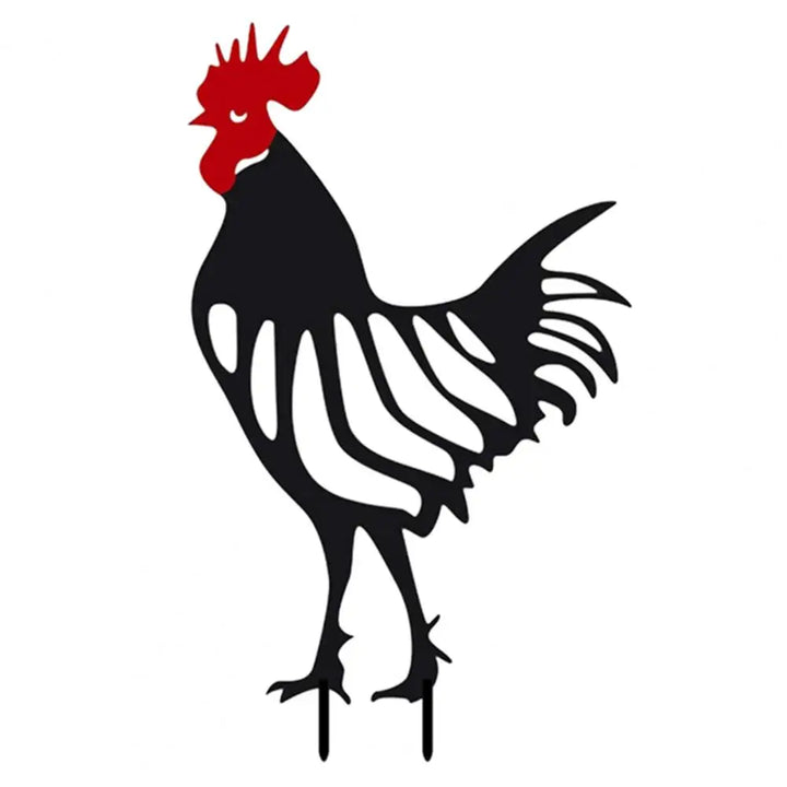 FarmyardFriends | Wrought Iron Hollow Chicken Figurine