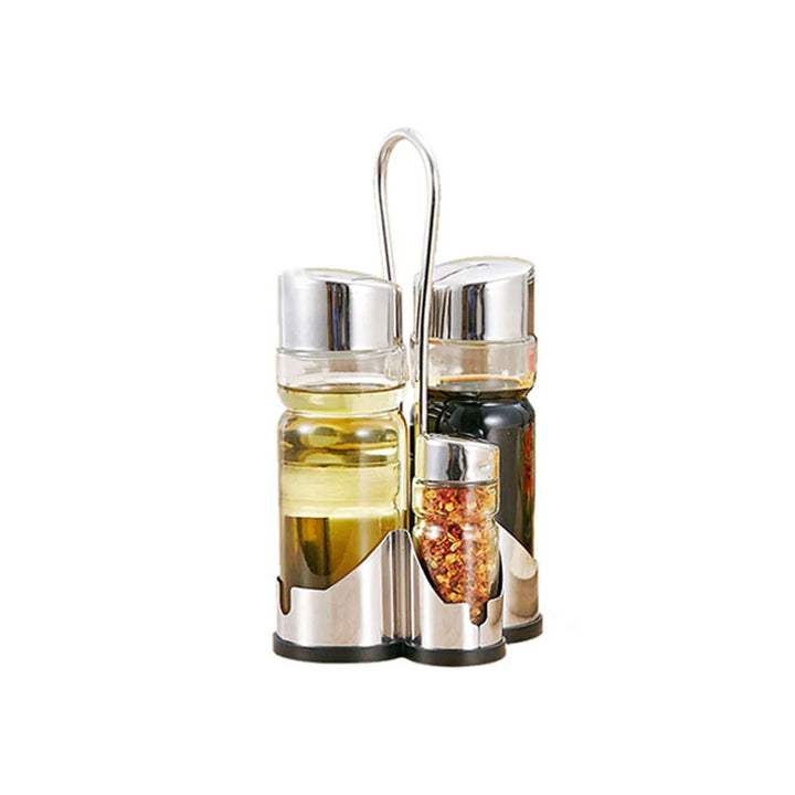 TasteCraft | Luxury Spice Bottles with Salt and Pepper Shakers in Holders