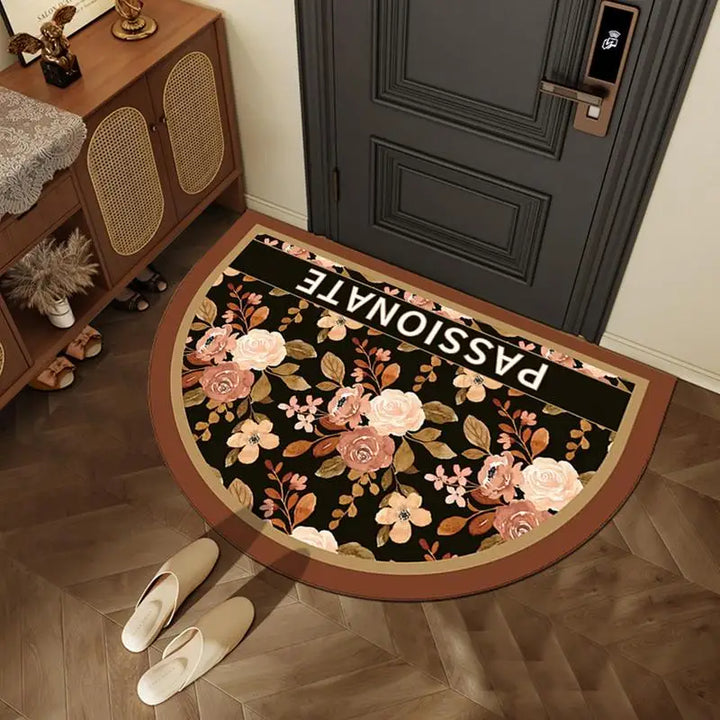 FloralComfort | Soft Bathroom Mat with Vintage Design