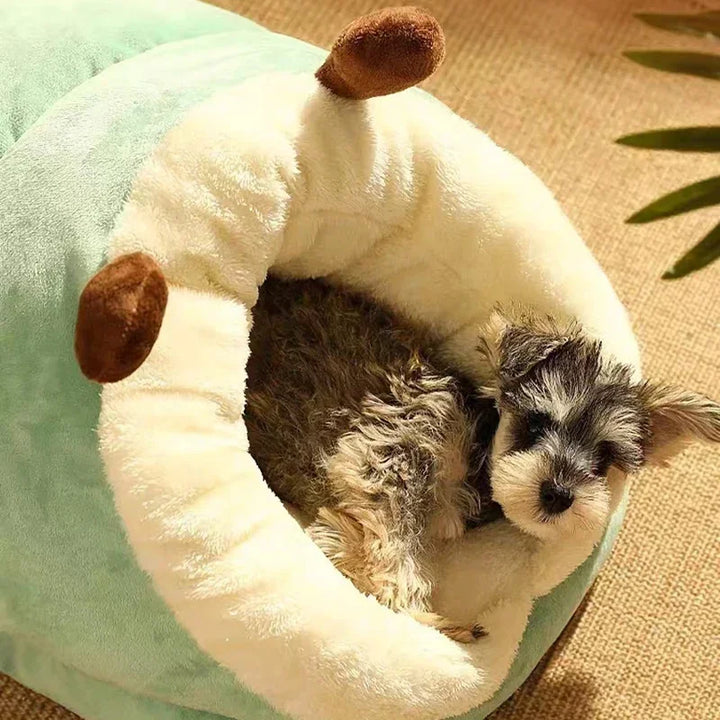 SlipperNest | Luxe Foldable Dog Bed for Winter Comfort