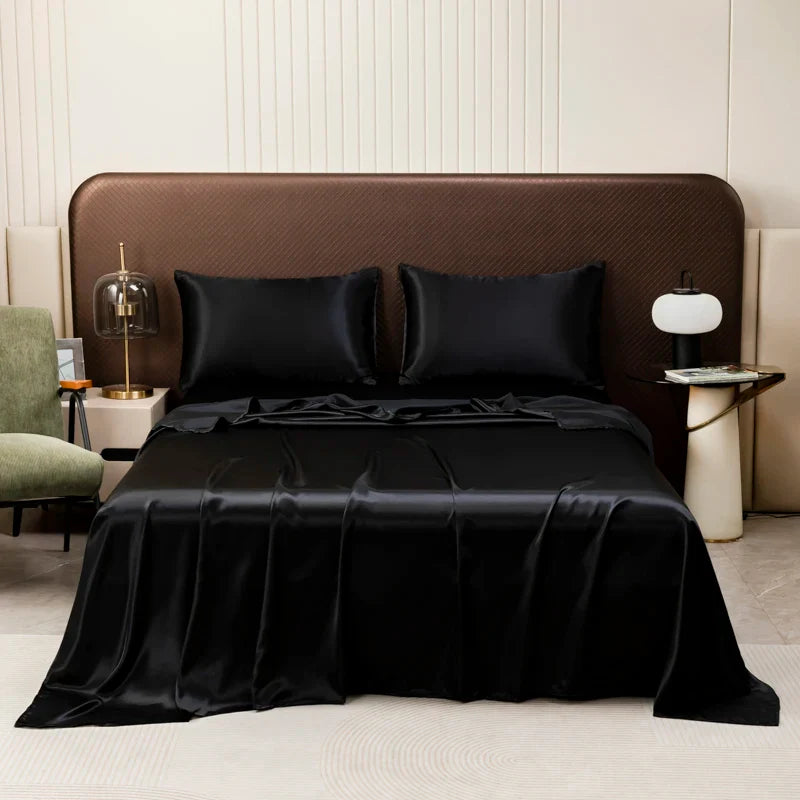 SatinLuxury | High-Quality Black Satin Sheet