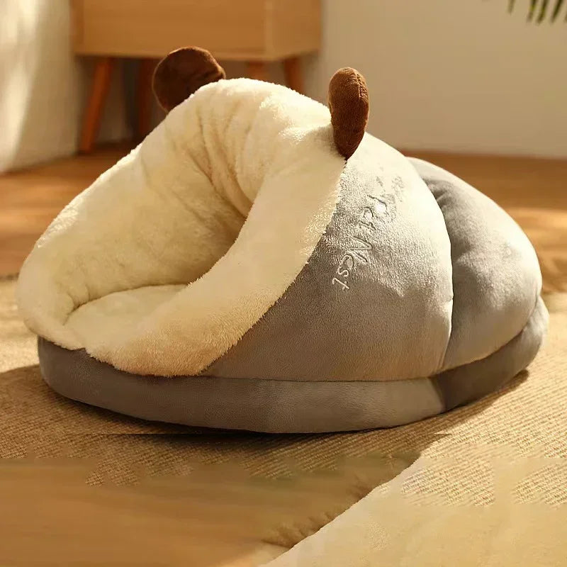 SlipperNest | Luxe Foldable Dog Bed for Winter Comfort