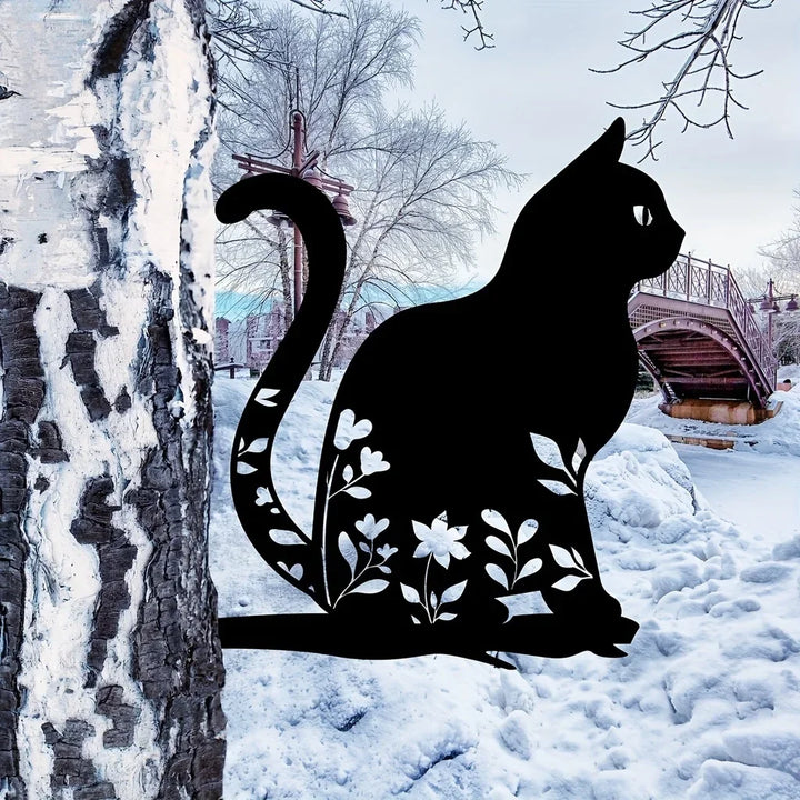 FelineFantasy | Metal Cat Silhouette for Garden & Patio