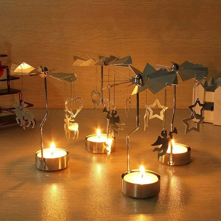 TwinkleFlame | Rotating Candle Holder for Special Occasions