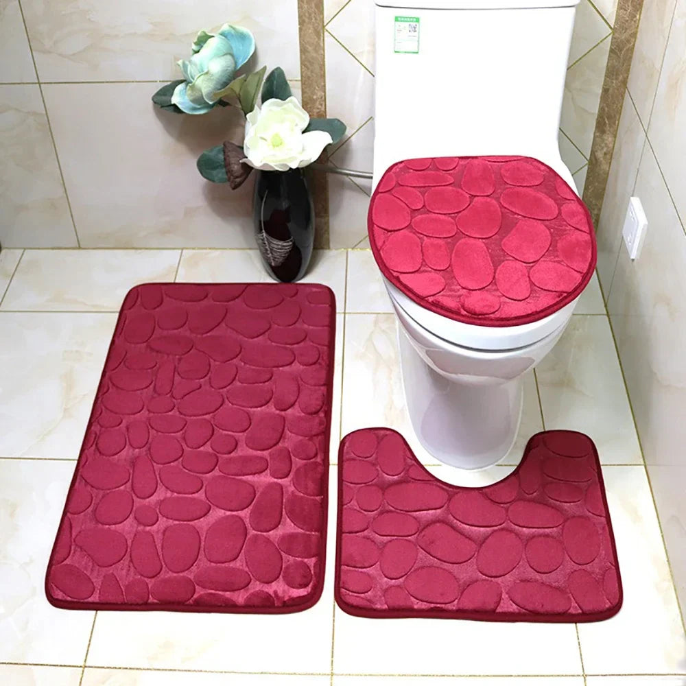 CobblestoneComfort | Non-Slip Absorbent Shower Mats