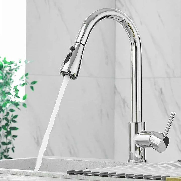 BlackStreamFlow | Sleek Pull-Out Kitchen Faucet