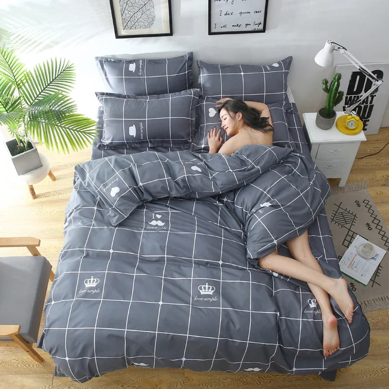 LeafyDream | Nordic Leaf Print Bedding Set