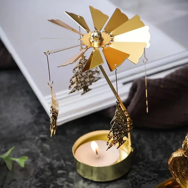 TwinkleFlame | Rotating Candle Holder for Special Occasions