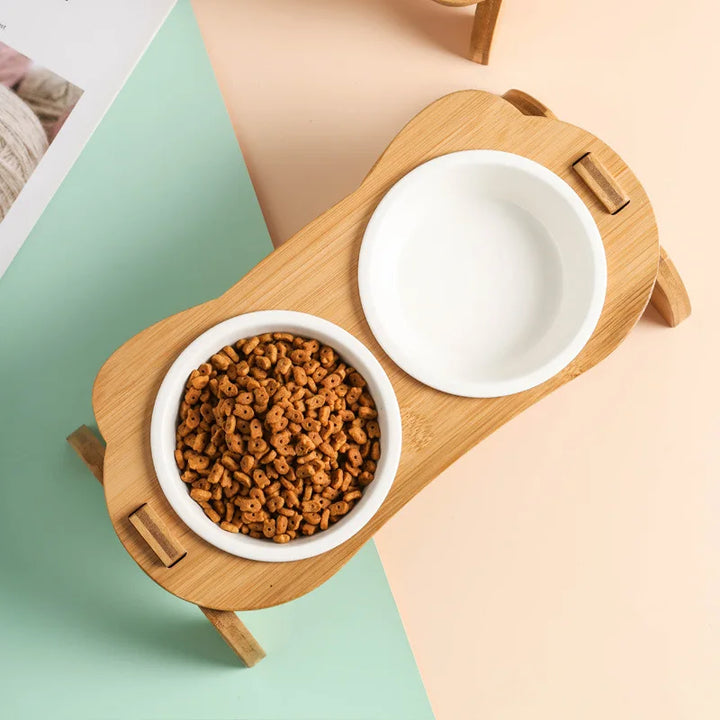 PetFeast | Elevated Bamboo Bowls for Cats & Puppies