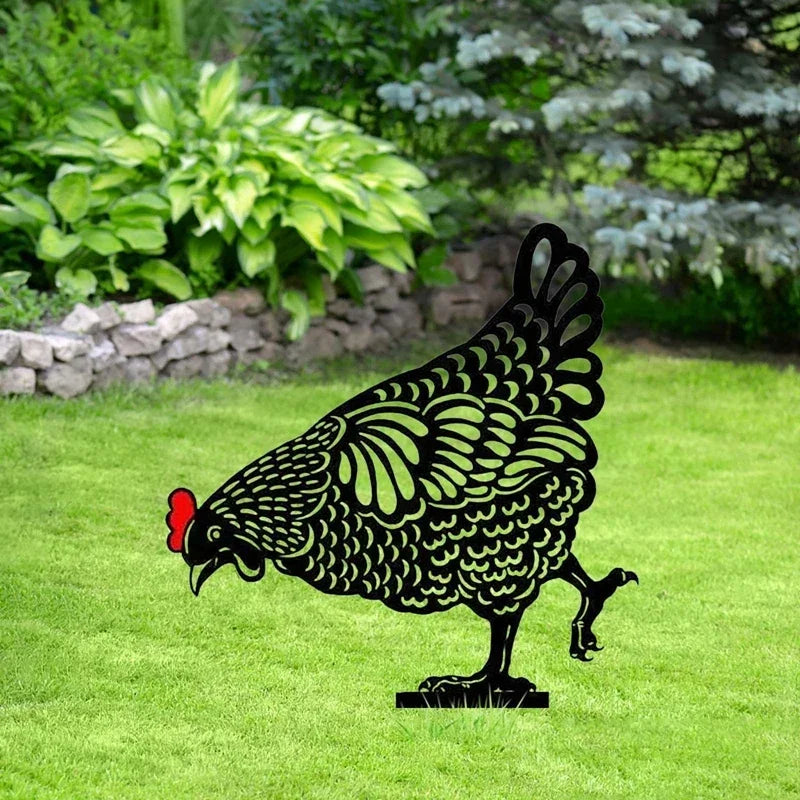 CluckArt | Luxury Acrylic Chicken Statues for Garden and Lawn