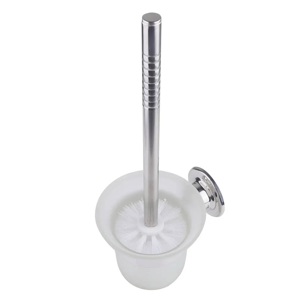 PureSteel | Wall-Mounted Toilet Brush with Long Handle