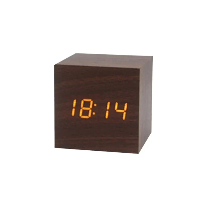 WoodenGlow | LED Clock with Temperature and Time Functions