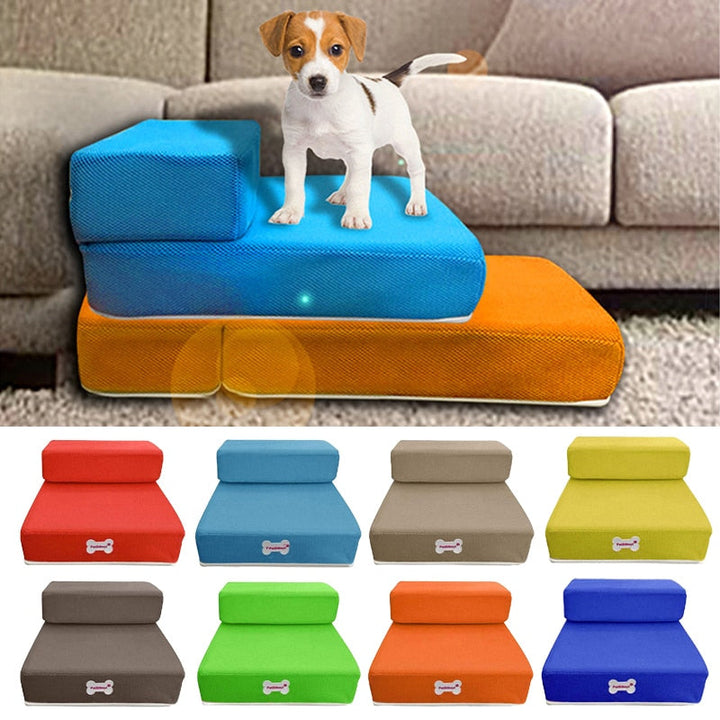 Easy Access for Your Pet - Pet Stairs with 2 Levels and Non-Slip - Comfortable Climbing