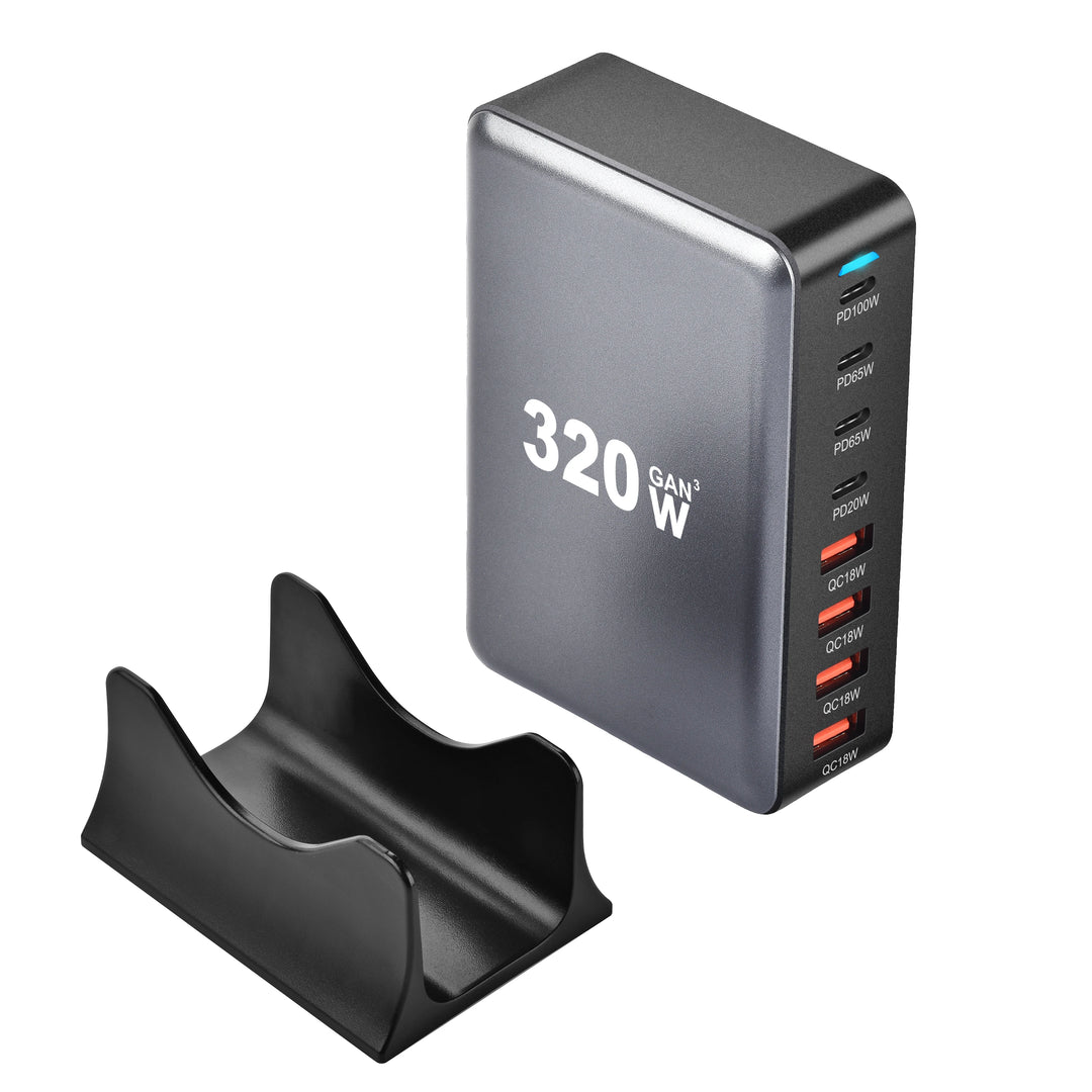 CLEVLO | 320W GaN³ Fast Charging Station (8-Port)