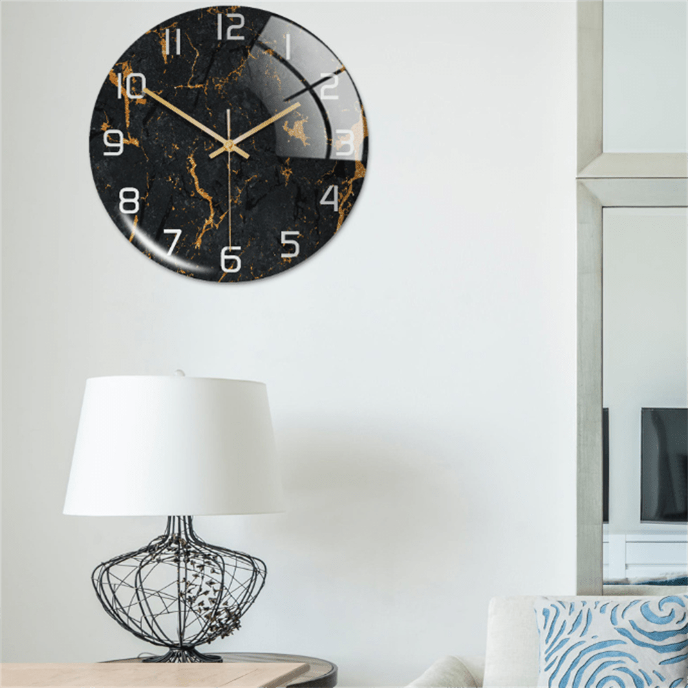 MarbleGlowClock | Slim and Modern Table Lamp