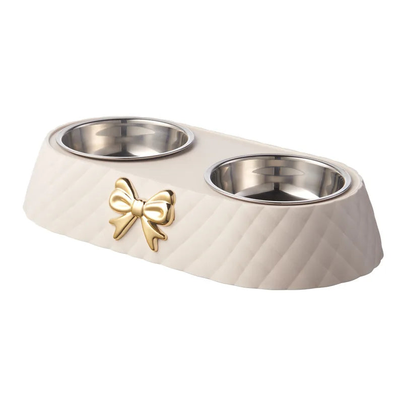 ChicPet | Elegant Stainless Steel Food and Water Bowl Set