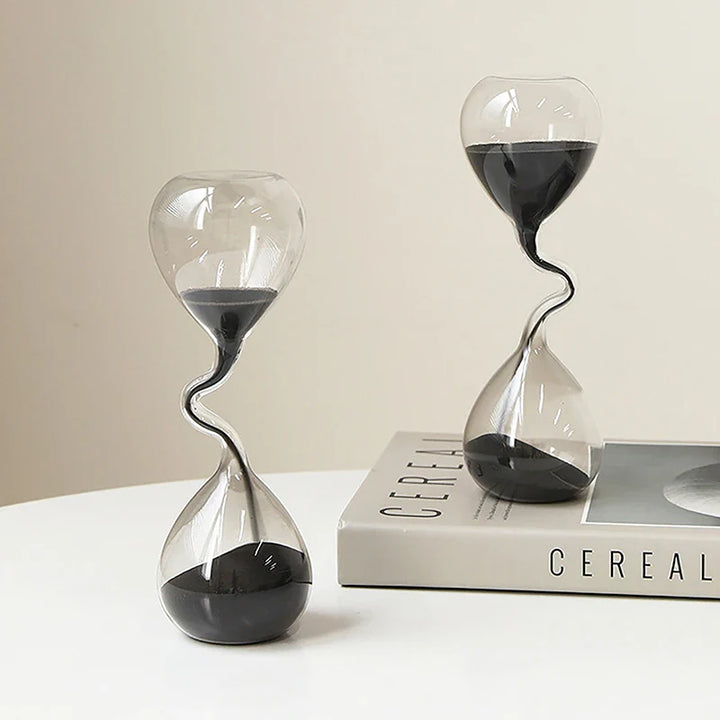 ElegantFlow | Curved Glass Sand Timer