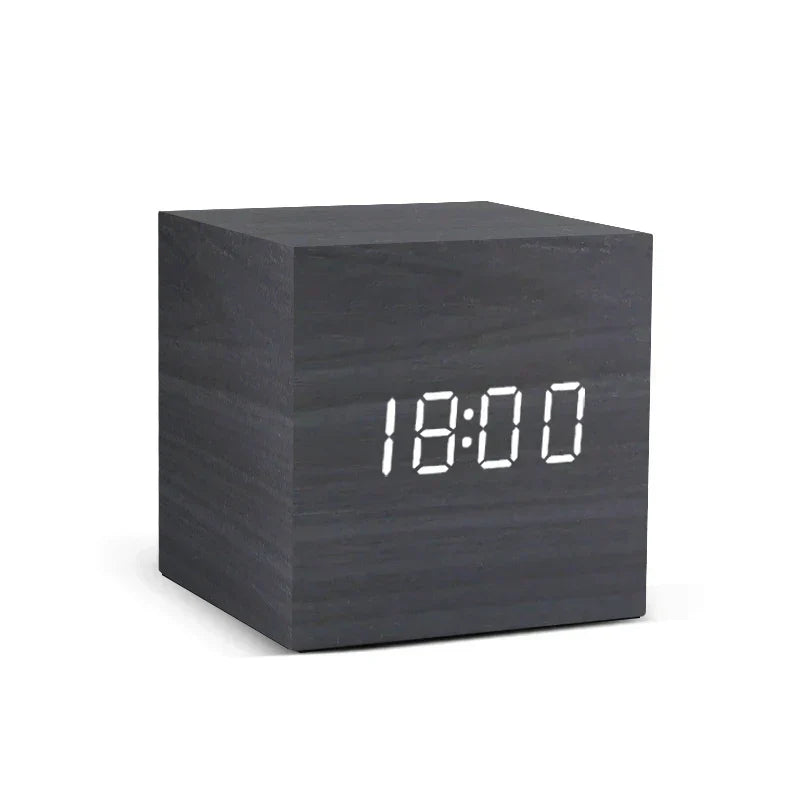 WoodenGlow | LED Clock with Temperature and Time Functions