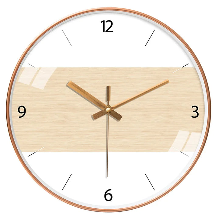SilentScandi | Simple Wood Grain Wall Clock