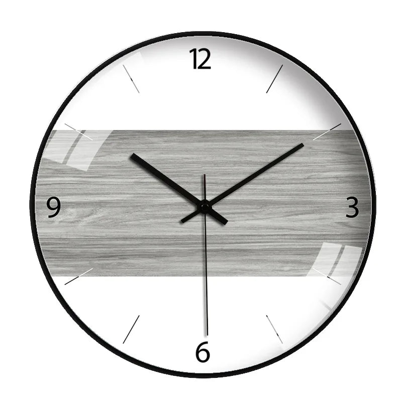 SilentScandi | Simple Wood Grain Wall Clock