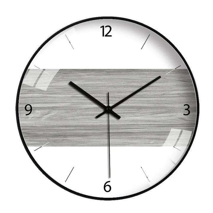 SilentScandi | Simple Wood Grain Wall Clock