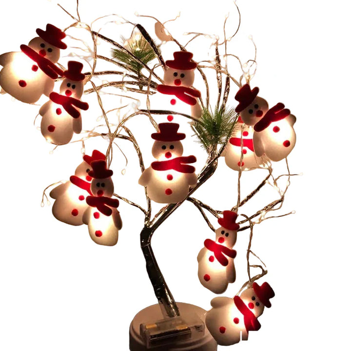 FrostyGlow – Snowman Christmas Tree Lights and Hanging Ornaments