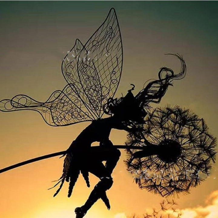 Enchanting Fairy Garden Sculptures - Metal Garden Decor - Magical and Detailed Design