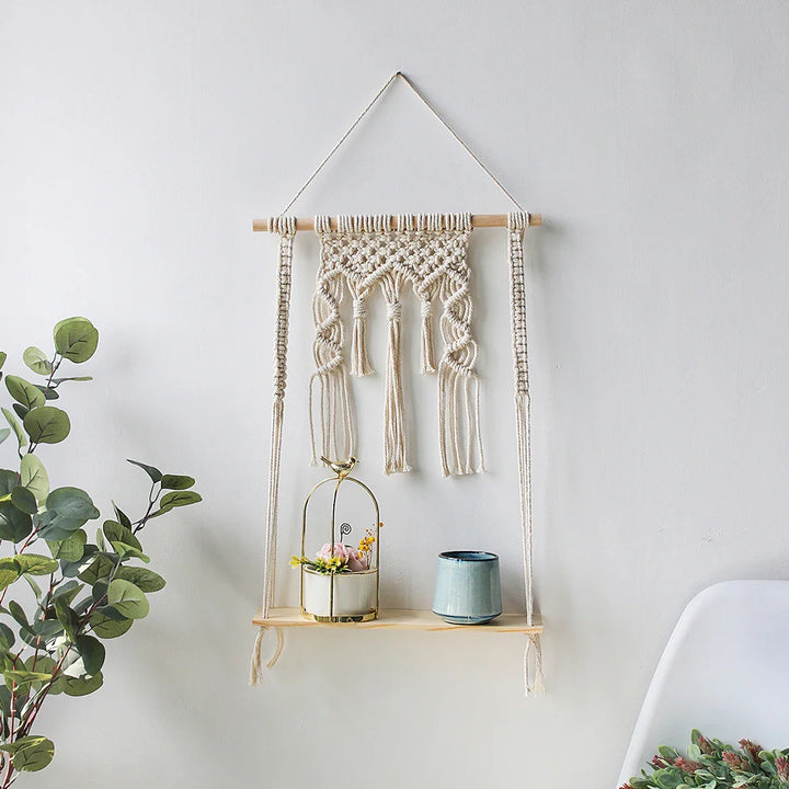 BohoPlank - Macramé Wall Shelf