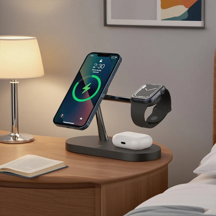CLEVLO | 3-in-1 Magnetic Wireless Charging Stand