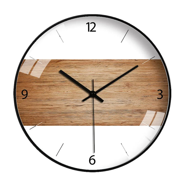 SilentScandi | Simple Wood Grain Wall Clock