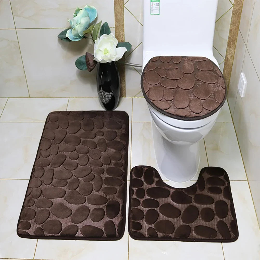 CobblestoneComfort | Non-Slip Absorbent Shower Mats
