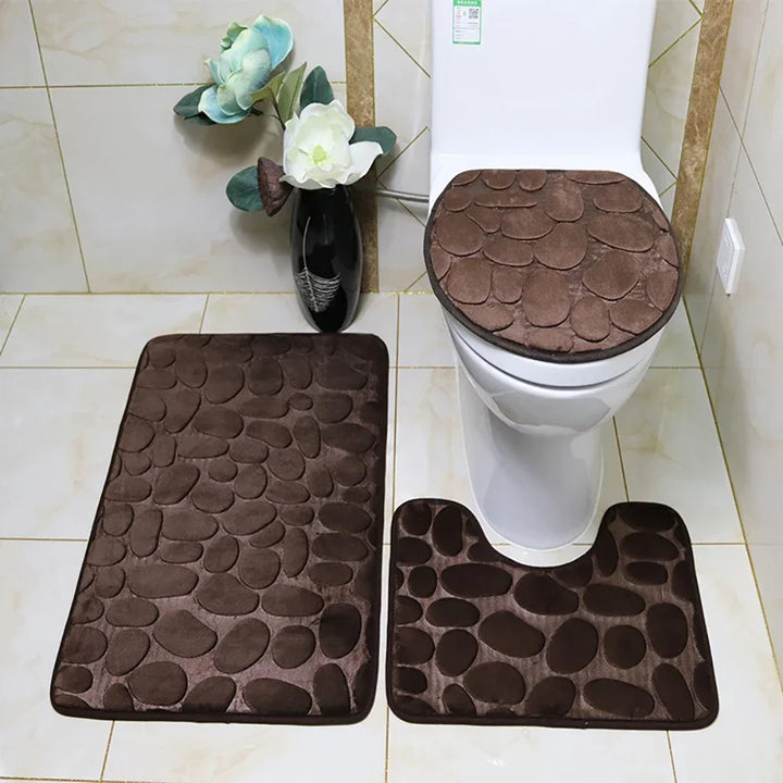 CobblestoneComfort | Non-Slip Absorbent Shower Mats
