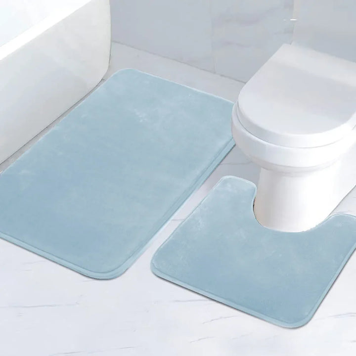 AquaStripesSponge | Washable Striped Sponge Bath Mats