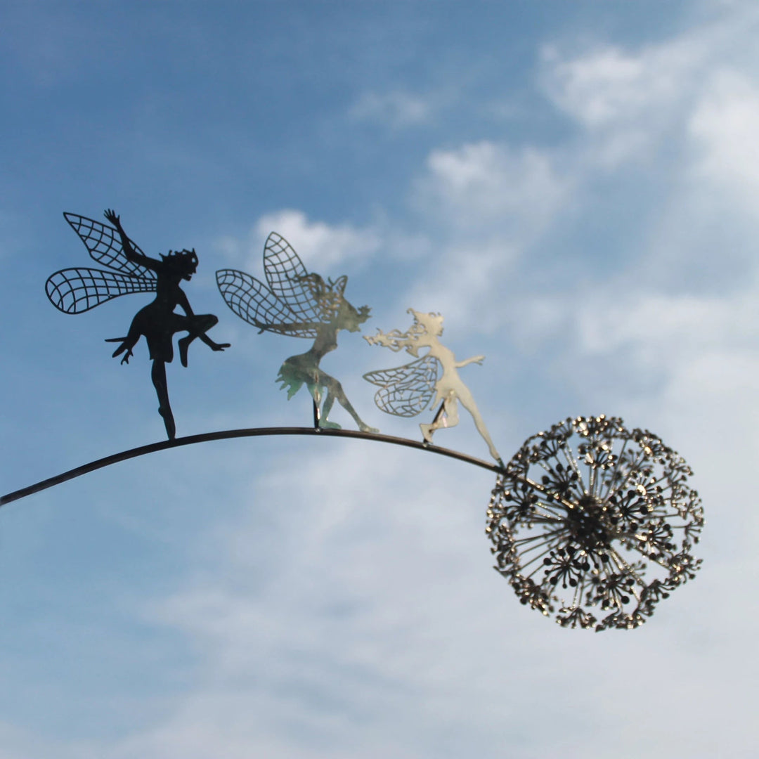Enchanting Fairy Garden Sculptures - Metal Garden Decor - Magical and Detailed Design