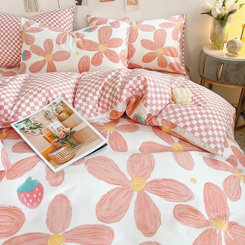 FloralNest | Pink Flower Bedding