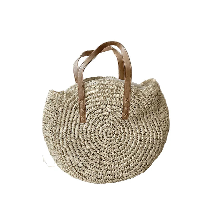 TropicalCharm – Summer Straw Bag with Large Capacity for Women