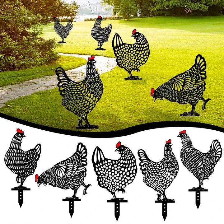 CluckArt | Luxury Acrylic Chicken Statues for Garden and Lawn