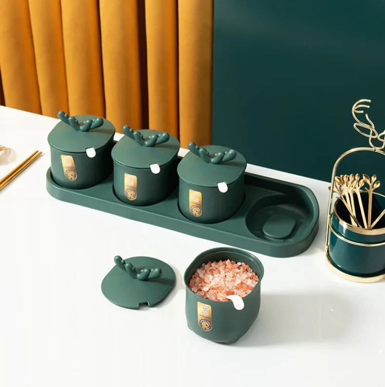 SpiceElegance | Luxe Spice Box and Organizer with Spoons