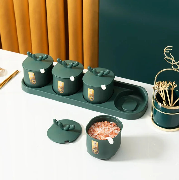 SpiceElegance | Luxe Spice Box and Organizer with Spoons