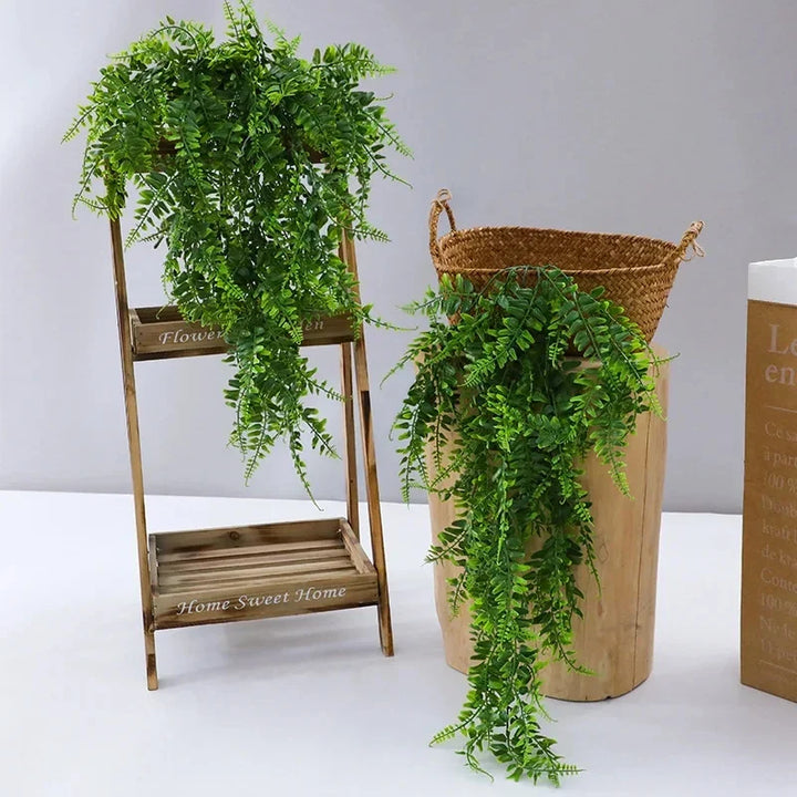 PersianElegance | Luxe Hanging Fern Leaves Decorative Plant