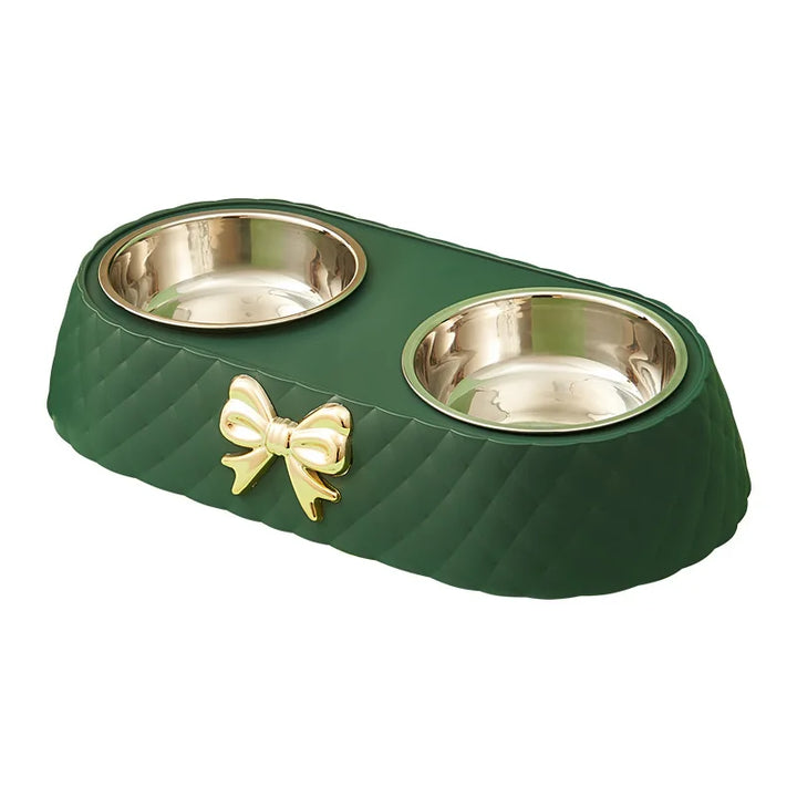 ChicPet | Elegant Stainless Steel Food and Water Bowl Set