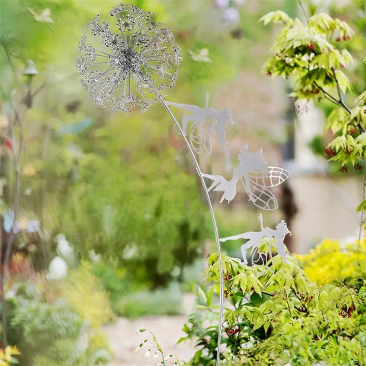 Enchanting Fairy Dance | Dandelion Metal Garden Decoration