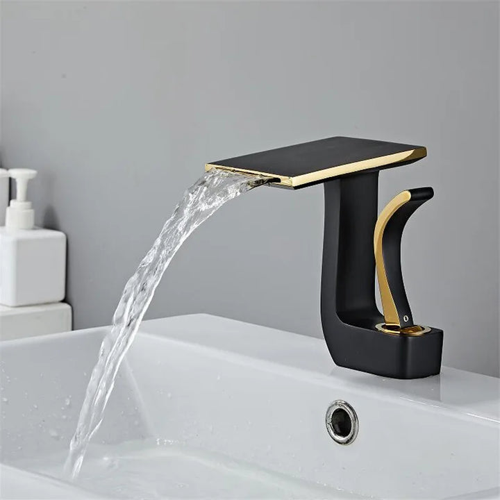 ZHORA Luxury Waterfall Faucet - Timeless Design with Soothing Water Flow - Premium Brass Waterfall Faucet for a Luxurious Bathroom