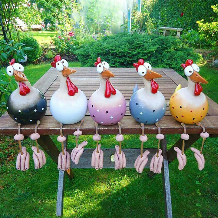 CluckChic | Luxe Funny Chicken Fence Decoration for Home and Garden