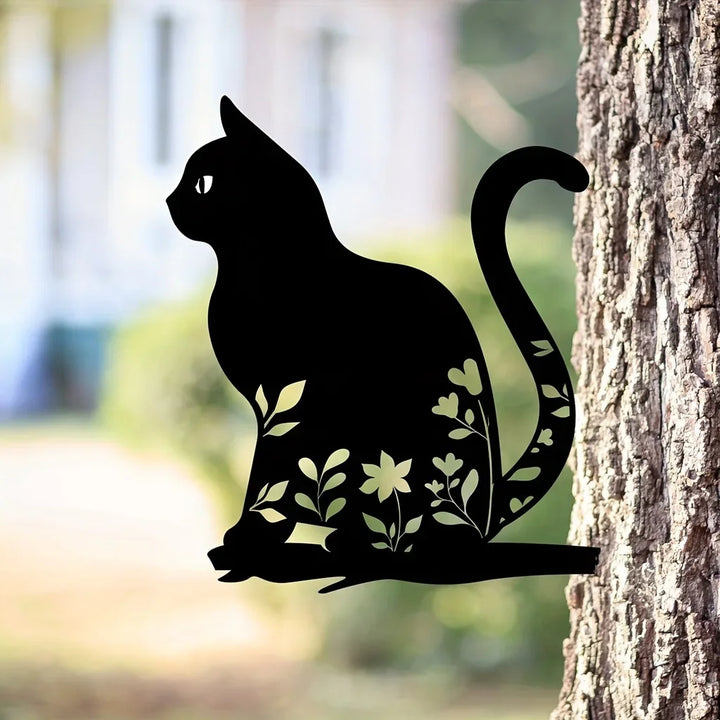 FelineFantasy | Metal Cat Silhouette for Garden & Patio