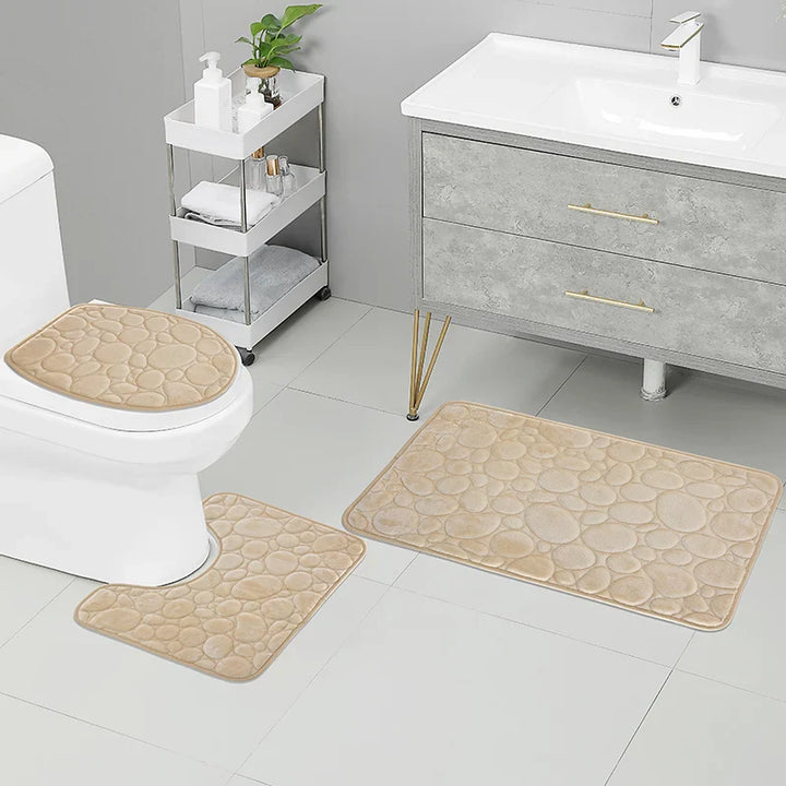 StoneSoft - Anti-Slip Bath Mat Set
